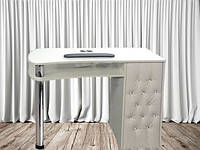 Стол для мастера маникюра с одной тумбой компактный маникюрный столик для салона красоты 100*60*74h VM133
