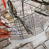 Сушарка зі сталі для посуду настільна Edenberg EB-2108 Органайзер для посуду, фото 5