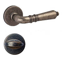 Дверна ручка на розетці DND by Martinelli DANIELA античне залізо (з накладкою WC) 391/12T-FAN
