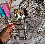 Сушарка зі сталі для посуду настільна Edenberg EB-2109 Органайзер для посуду, фото 5