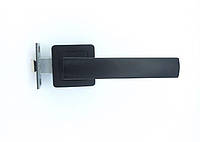 Дверные ручки для межкомнатных (входных) дверей на квадратной розетке TRION LIBERA 74 AL-AL MB (black)