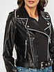 Коротка шкіряна куртка-косуха VK чорна (Арт. LT201), фото 5