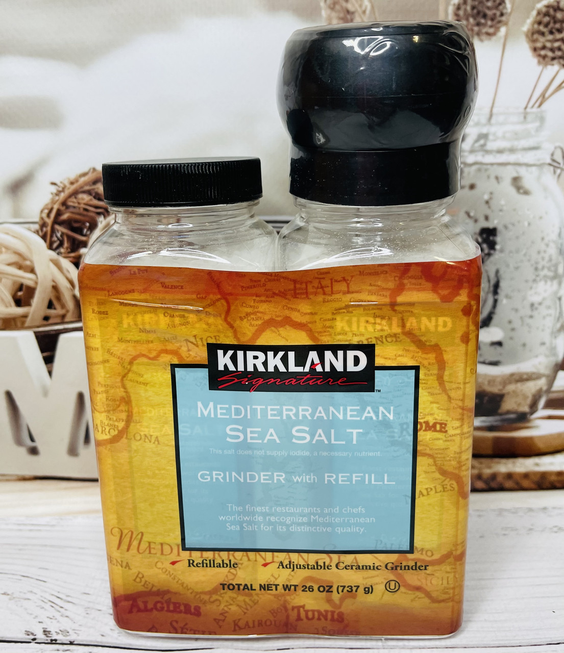 Морська сіль з млином Kirkland Mediterranean Sea Salt