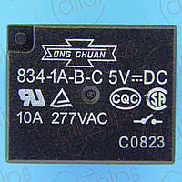 Реле 5В 10А 275В~ Song-Chuan 834-1A-B-C-5VDC relay