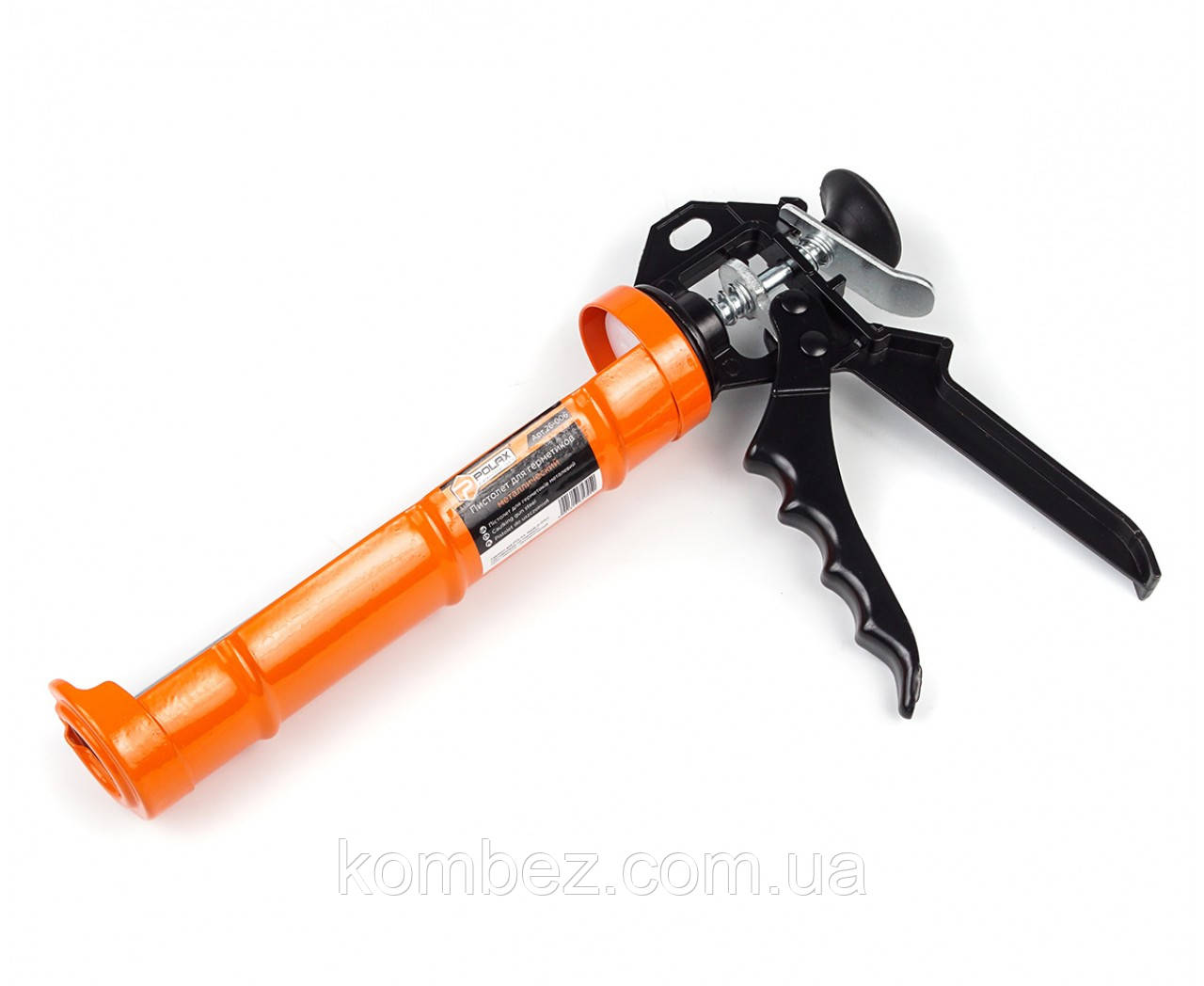 Пістолет для силікону з тріскачкою з металевою ручкою Полакс, фото 1