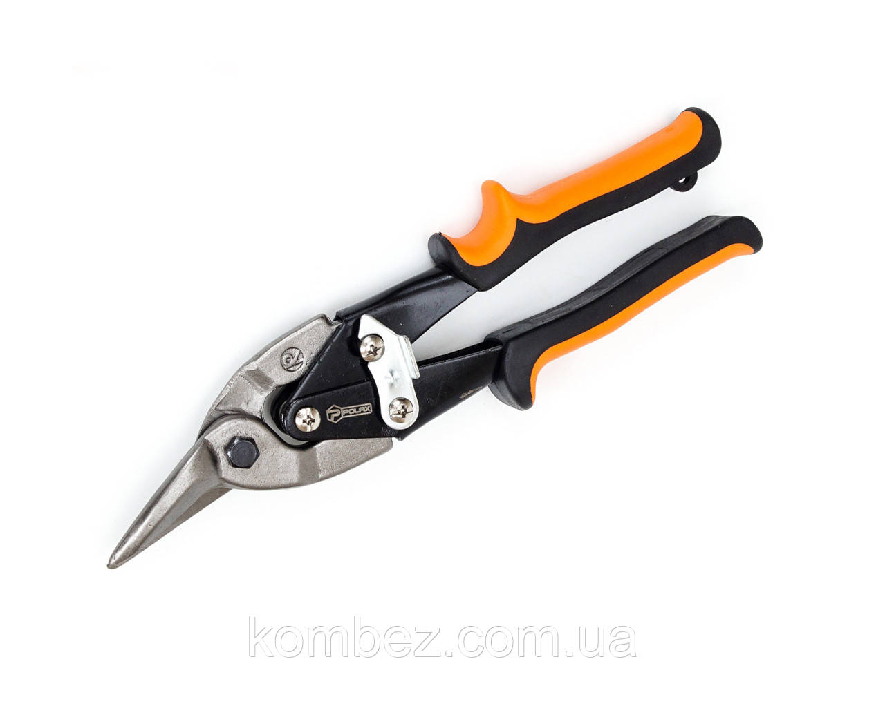 Ножиці по металу CrV, 250мм, ліві Полакс, фото 1