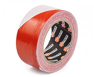 Стрічка сигнальна червоно-біла 50 мм х 200 м Полакс