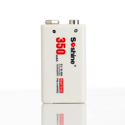 Акумулятор Soshine Ni-8.4V-350, 6F22 (крона), 8.4V, 350 mAh, Ni-MH, фото 1