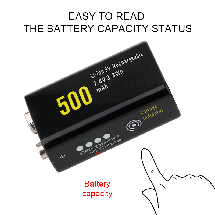 Аккумулятор Soshine USBLi-7.4V-500, 6F22 (крона), microUSB, 7.4V, 500mAh, Li-Po, LED, Black, фото 5