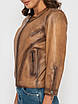 Бежева куртка шкіряна VK жіноча (Арт. LT311-K), фото 5