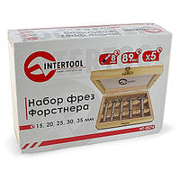 Набор фрез Форстнера, 5 шт. INTERTOOL HT-0074