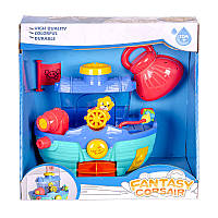 Детская игрушка для ванной Кораблик с водяной мельницей. Развивающая игрушка для купания ребенка от 1 года