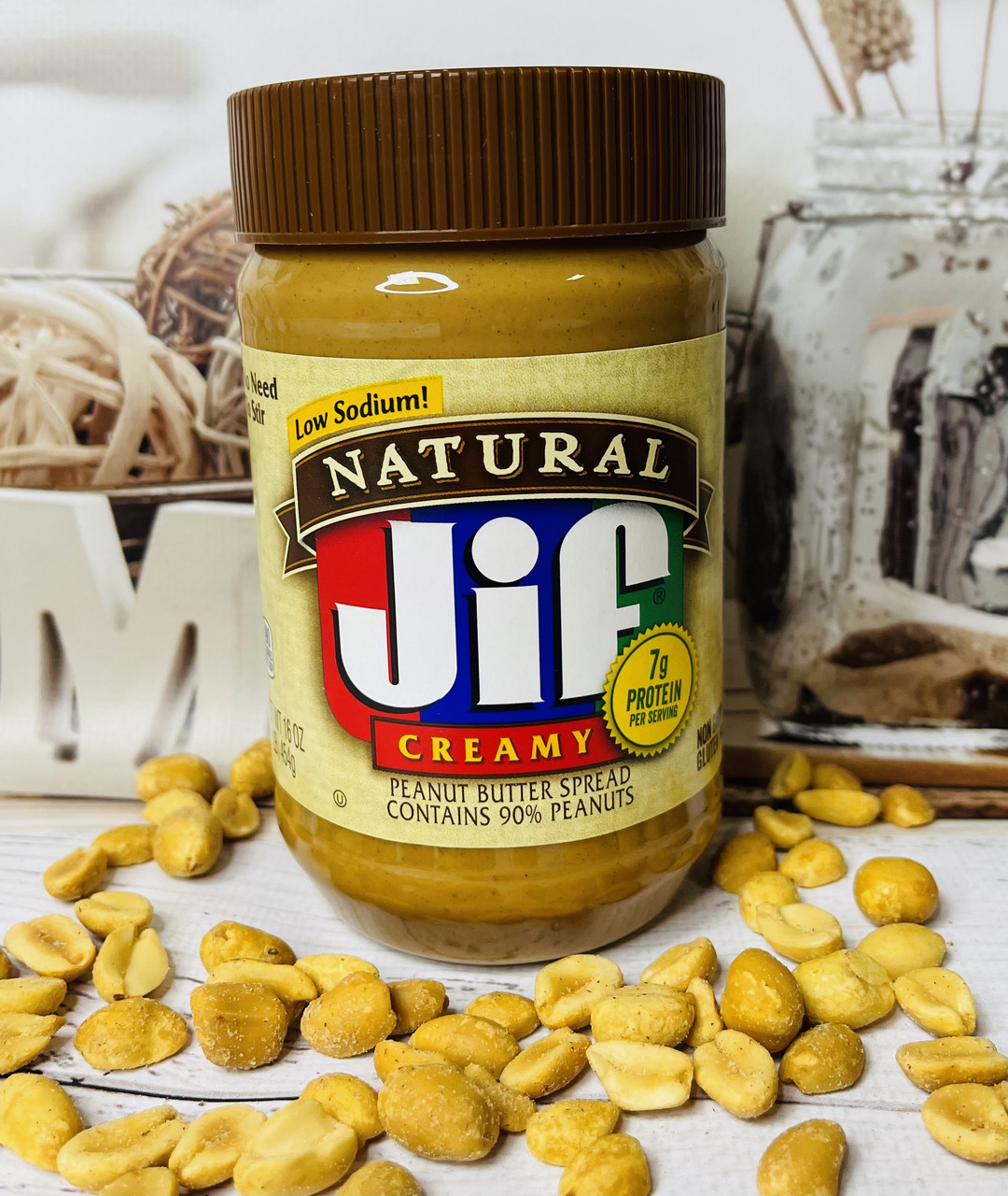 Арахісова паста JIF Natural кремова, 454грам