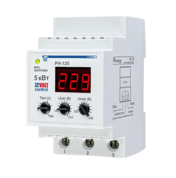 Реле напруги РН-125 Volt Control 25А