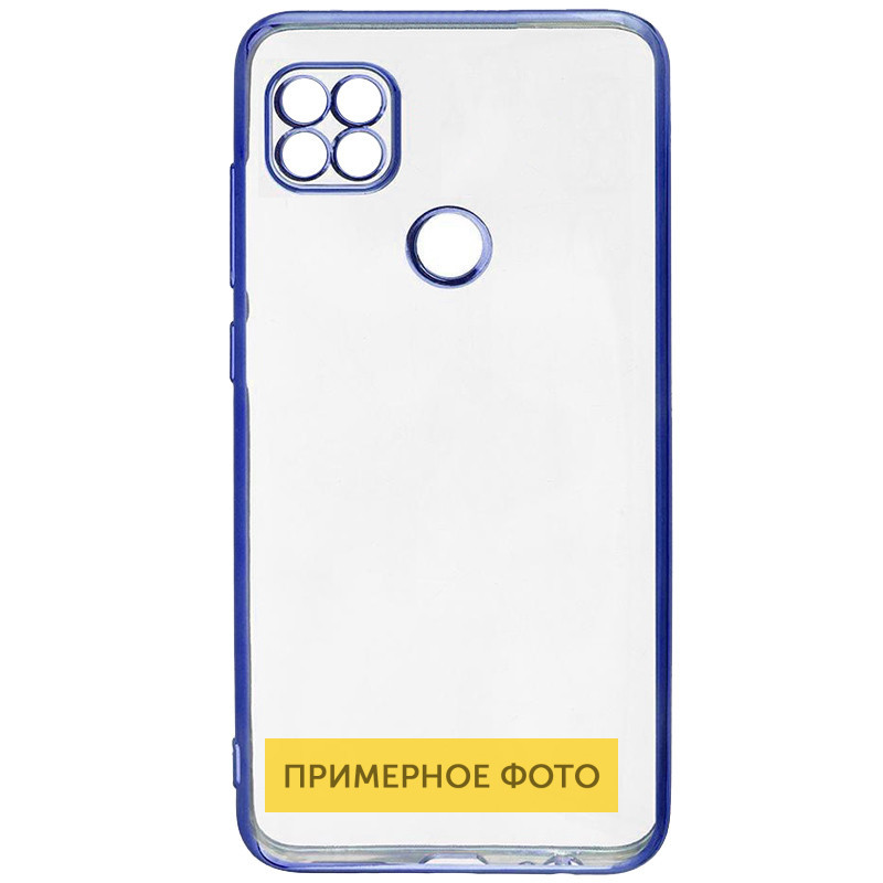 Прозорий силіконовий чохол з глянцевою окантовкою Full Camera для Xiaomi Mi 11 Синій