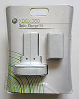 Quick Charge Kit XBOX 360, зарядное устройство и аккумулятор Xbox360 (оригинал) БУ