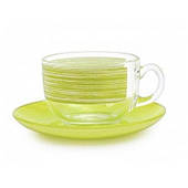Сервіз Luminarc Brush Mania Green для чаю 6X220 мл (P8982)