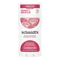 Schmidt's натуральный дезодорант для чувствительной кожи с кокосовым маслом, ши, каолином 92 гр