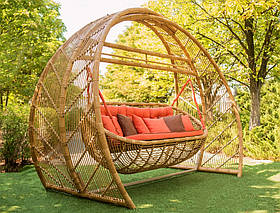 Гойдалки садові з ротангу Мароу