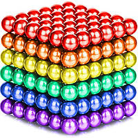 Конструктор анти-стресс Neo Cube 5мм. 216 шариков, разноцветный, магнітний кубик, магнитный конструктор