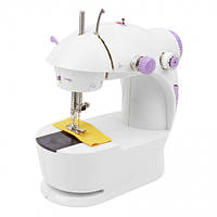 Швейная машинка Mini Sewing Machine FHSM 201 с педалью и адаптером, мини швейная машина, машинка для шиття