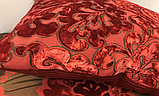 Подушка червона з вензелем Jab, фото 5