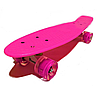 Пенні Борд - скейт Penny Board 23 рожевий з світяться PU колесами до 80 кг | пенниборд дитячий скейтборд, фото 4