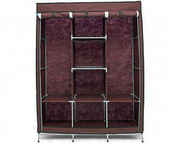 Складана каркасна тканинна шафа Storage Wardrobe 88130, шафа на три секції 130*45*175 BF, фото 5