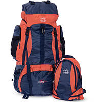 Туристический рюкзак-трансформер 2в1 95 л COLOR LIFE 159, Оранжево-синий: Gsport