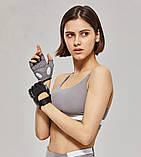 Спортивні жіночі рукавички TMT 68W для спорту та фітнесу Колір Рожево Сірий, фото 2
