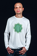 Лонгслив мужской LongSleeve "Flower of Life" муж., цвет - белый (L)