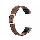 Ремінець Leather Strap для Huawei Band 4 / Honor Band 5i Brown, фото 3
