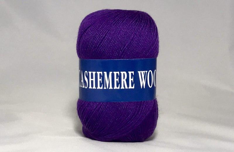 Пряжа кашемірова Lana Cashemere Wool, Color No.1037 фіолетовий