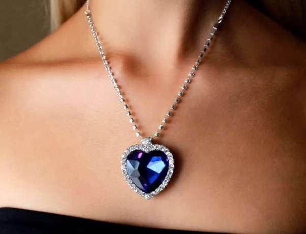 Кулон (жерельє, підвіска, кольє) Серце Океану з фільму Титанник із ланцюжком, фото 1