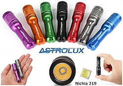 Міні ліхтар Astrolux A01 (102LM, Ninchia 219B LED, IPX8,1*AAA), 7 Кольорів