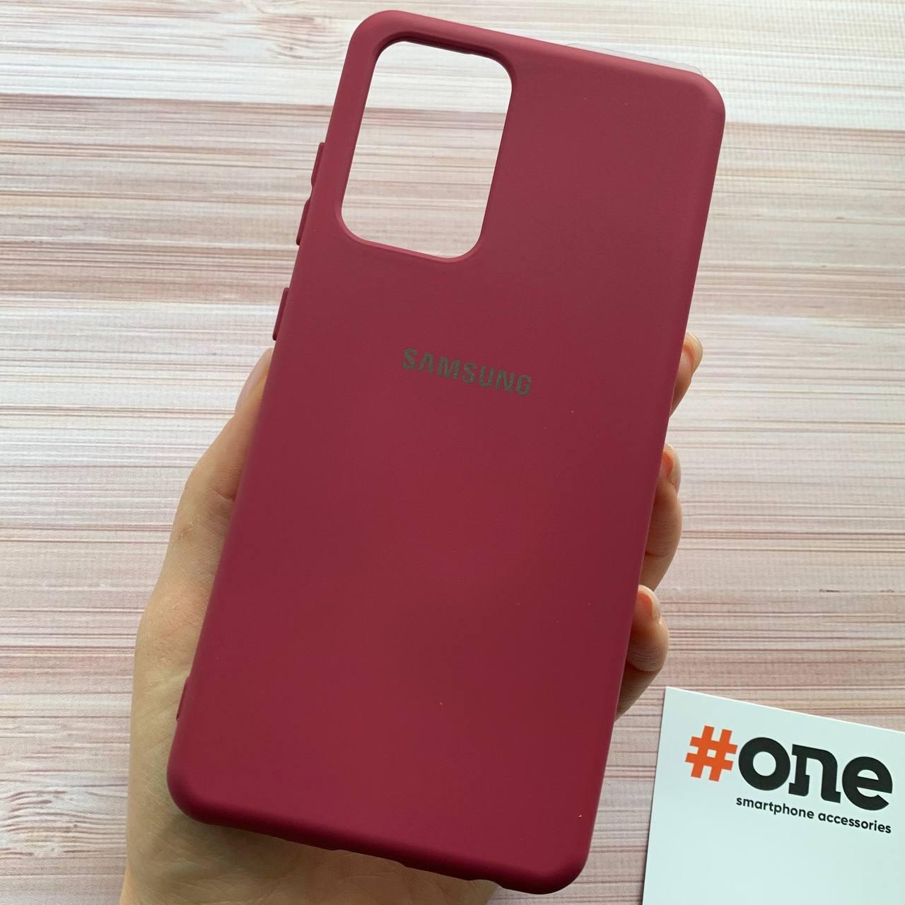 Чохол для Samsung Galaxy A52s матовий з мікрофіброю накладка чохол на телефон самсунг а52с бордовий CFA