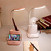 Настільна лампа акумуляторна світлодіодна з регулятором яскравості LOSSO FL-1200 рожева, фото 10