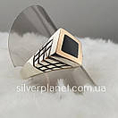 Срібна печатка з золотими вставками. Чоловічі кільця срібло 925, фото 6
