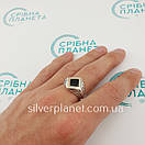 Срібна печатка з золотими вставками. Чоловічі кільця срібло 925, фото 8