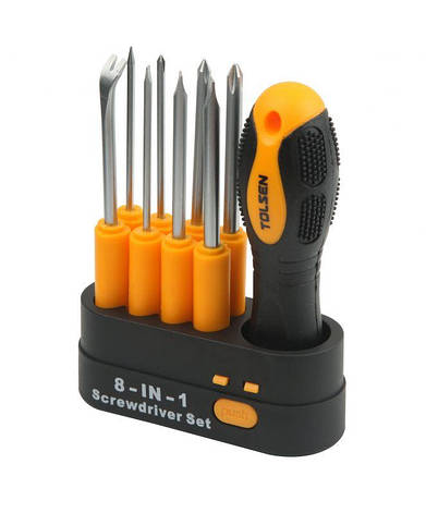 Набір викрутка зі змінними стрижнями 8в1 Tolsen (20039), фото 1