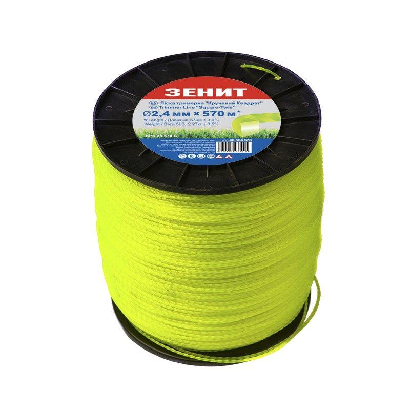 Волосінь тримерна Зеніт 2,4 мм*1140м (кручений квадрат), (40524000)