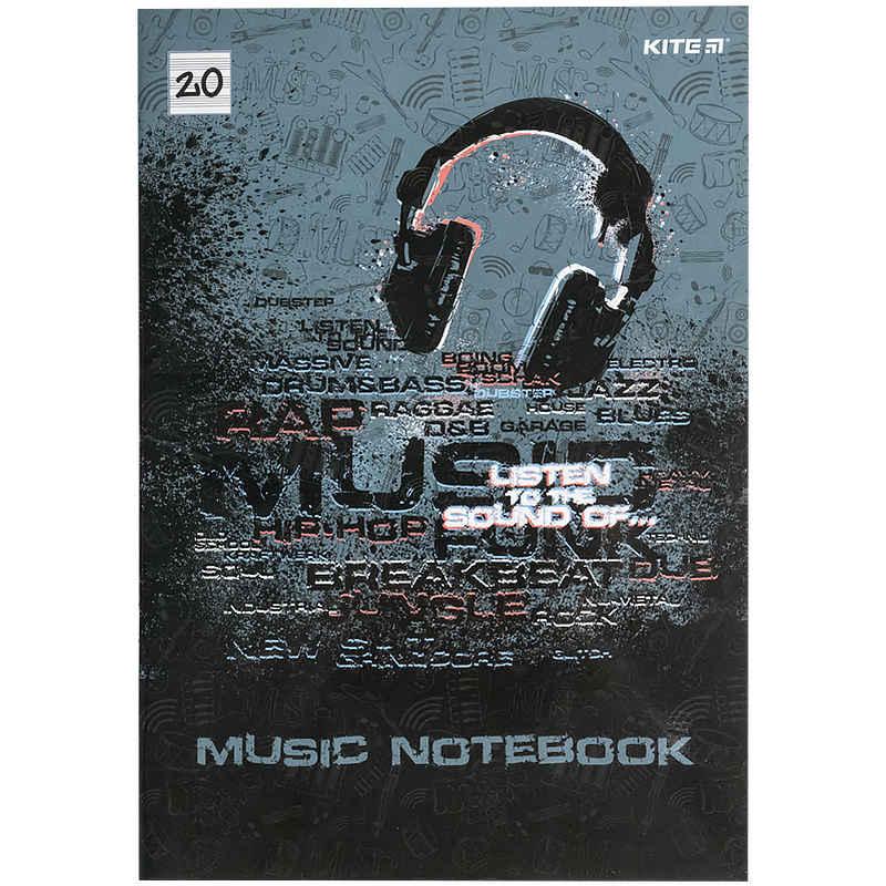 Зошит нотний KITE А4 20арк Listen to the sound K21-404