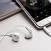 Навушники вкладиші провідні з мікрофоном HOCO with mic Sky sound M57 Білий, фото 4