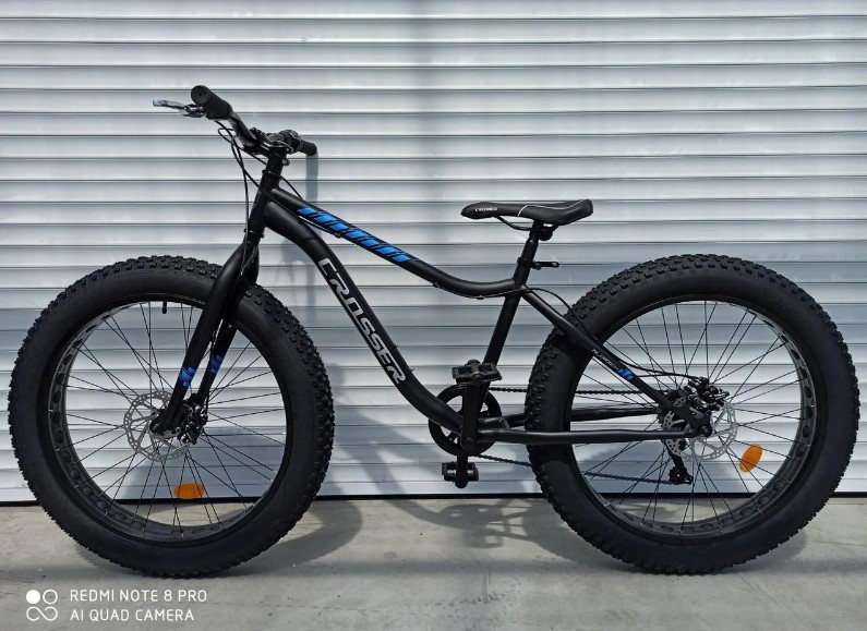 Велосипед фэтбайк Crosser FatBike 26 (16) cтальной 7ск внедорожник - фото 2 - id-p121903188