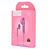 Навушники вкладиші провідні з мікрофоном HOCO Rhyme with mic M39 Рожевий, фото 4