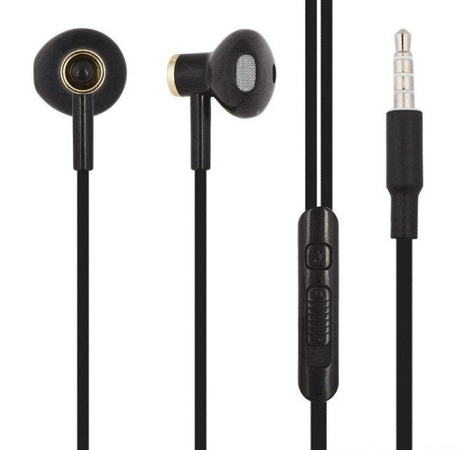 Навушники вкладиші провідні з мікрофоном HOCO with mic Canorous M47 Чорний, фото 1