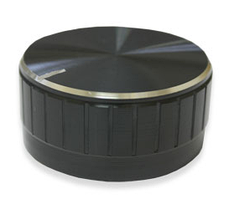 Ручка для змінного резистора R-08 чорна (D=40мм H=17мм), алюміній