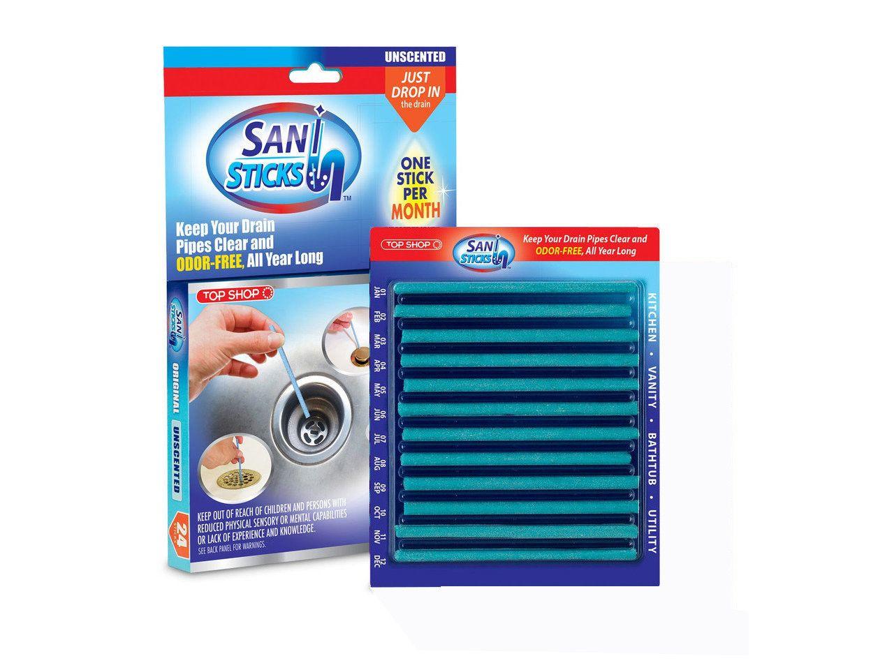 Палички від засмічення зливу раковини і каналізації Sani Sticks 12 шт., фото 1