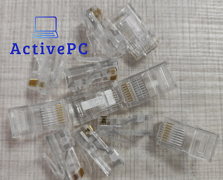 Коннектор разъем RJ45 RJ-45 LAN 8P8C Cat5 Cat5e Cat6 40шт, фото 1