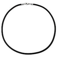 Силіконовий шнурок на шию, родировання застібка 0,3 х 50 см